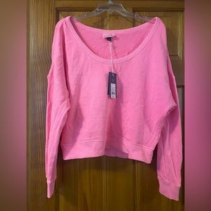 NWT universal thread hot pink cropped shirt